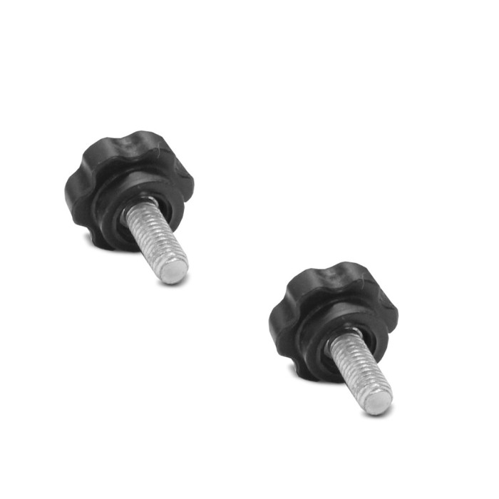 Kit com 2 Manípulo Macho M6 Preto para Extensor de Caçamba Toro