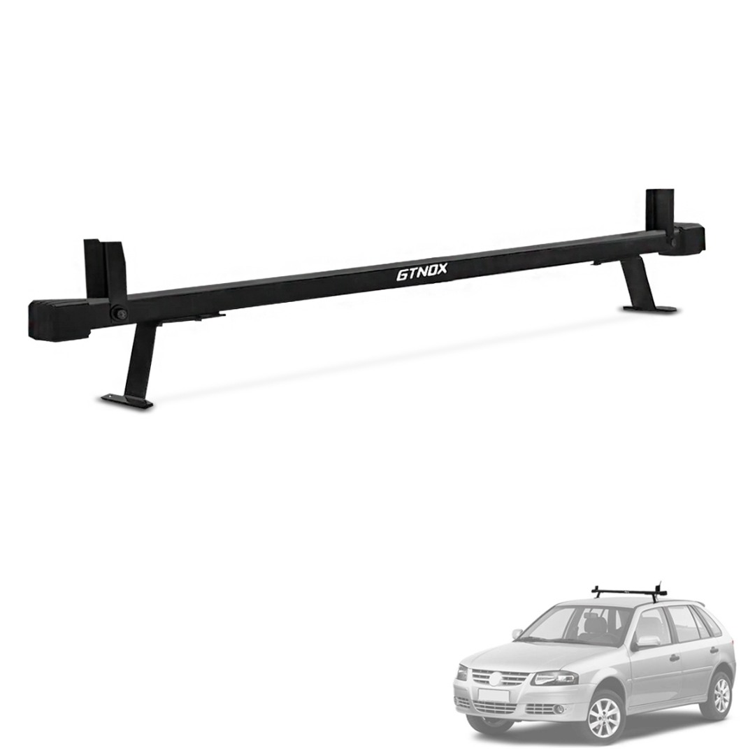 Rack de Teto Travessa Universal Duplo Cargo 1,20m Com Orelhinha Preto