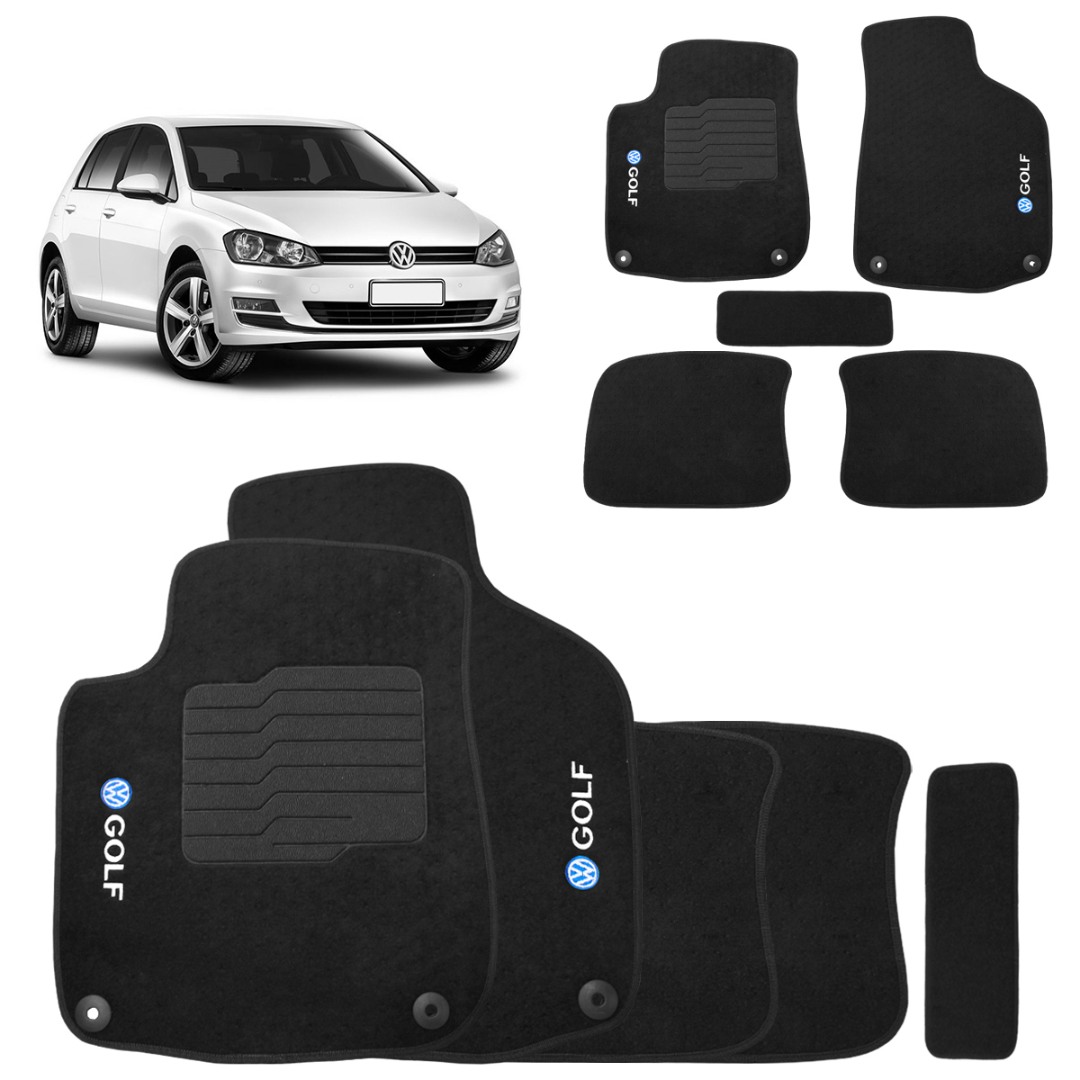 Jogo de Tapete Carpete Golf 2012 a 2020 Preto Fixação Original